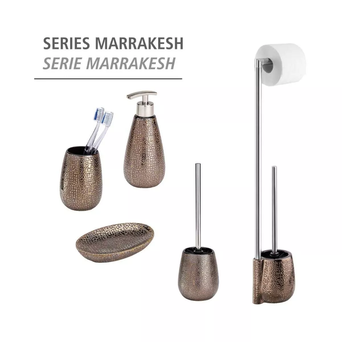 Dispenser ceramic maro pentru sapun lichid Marrakesh Wenko 3