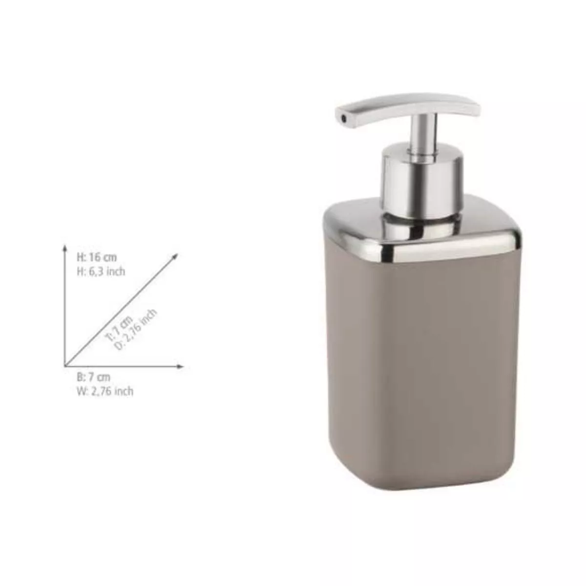 Dispenser pentru sapun lichid, taupe, din plastic termoplastic, Barcelona Wenko 4