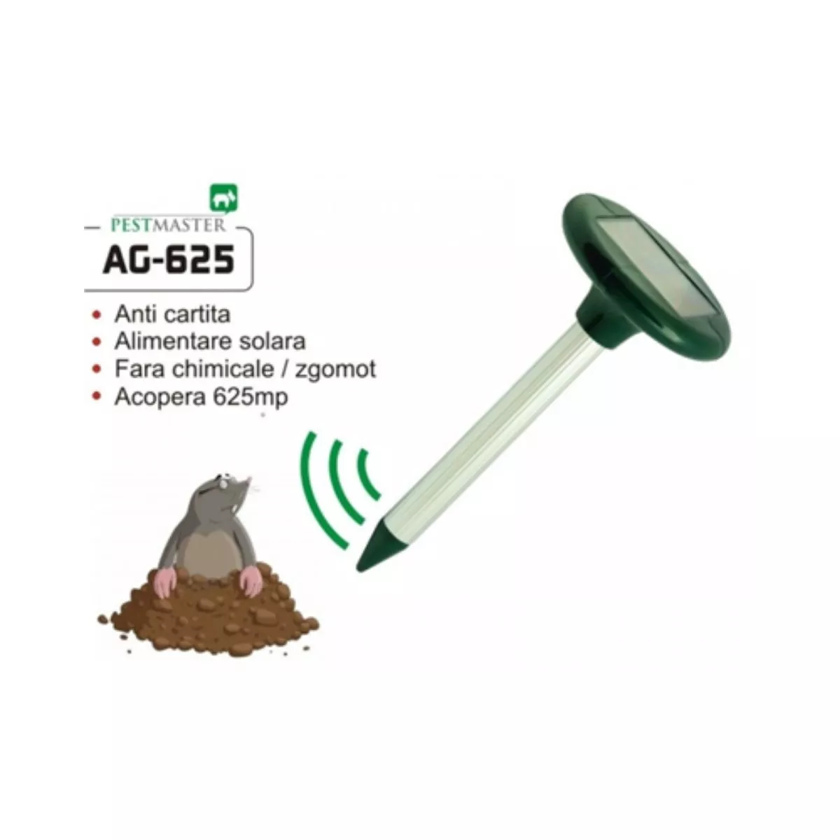 Dispozitiv electronic PestMaster ANTI-CARTITE AG625 (625 mp) Vibratii 1