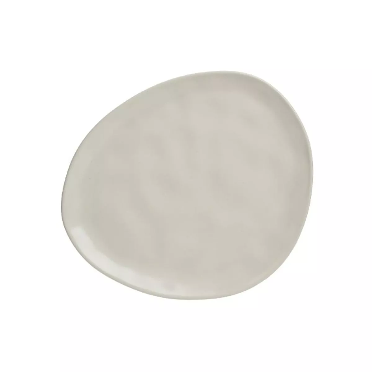 Farfurie crem ceramica asimetrica 23X20X2 cm Inart 1