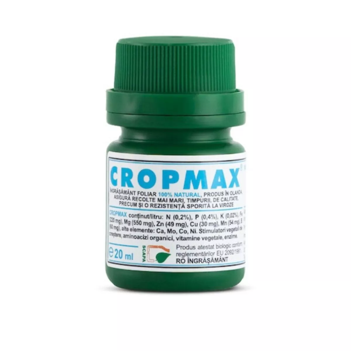 Fertilizant aplicare foliara CROPMAX BIO, 20 ML 1