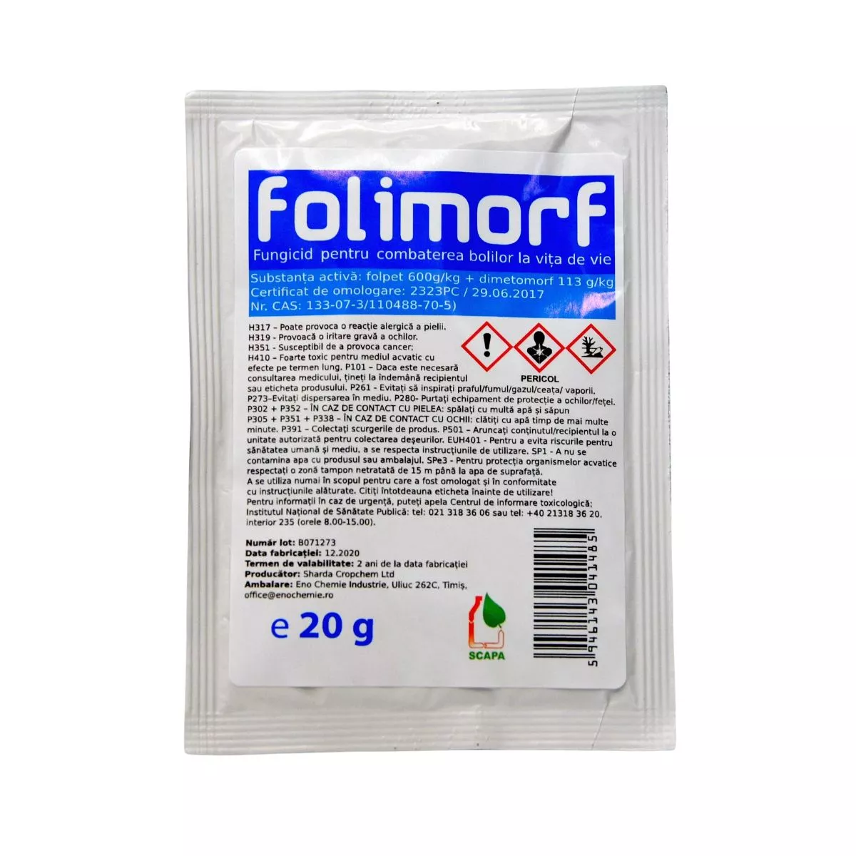 Fungicid pentru vita de vie, 20 grame, FOLIMORF, OEM 1
