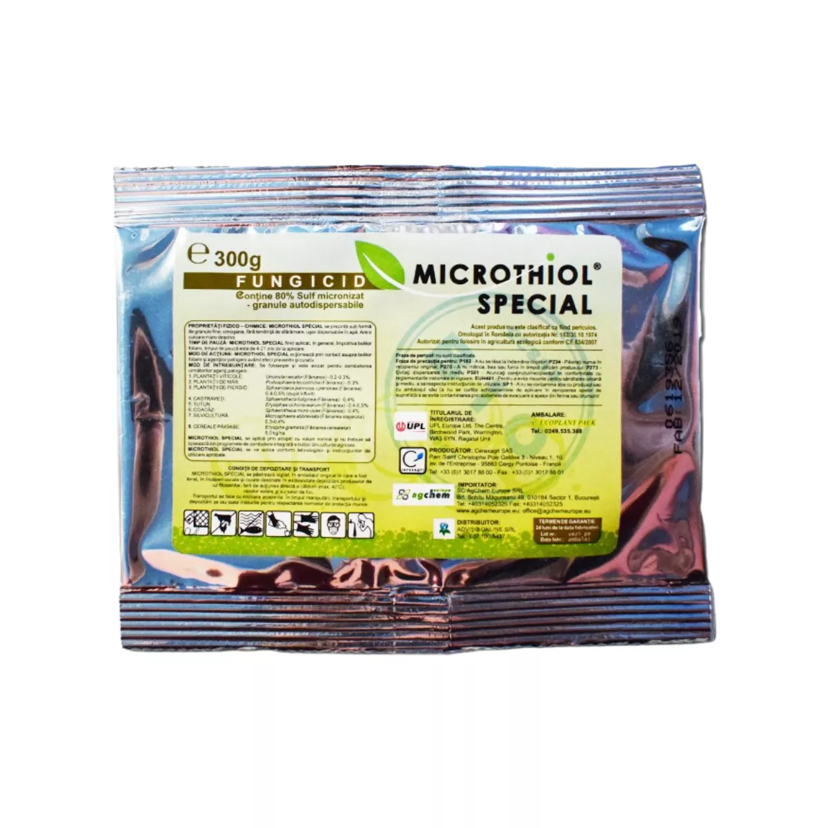 Fungicid ecologic pentru cereale, vita de vie, castraveti, pomi fructiferi Microthiol Special, 300 grame 1