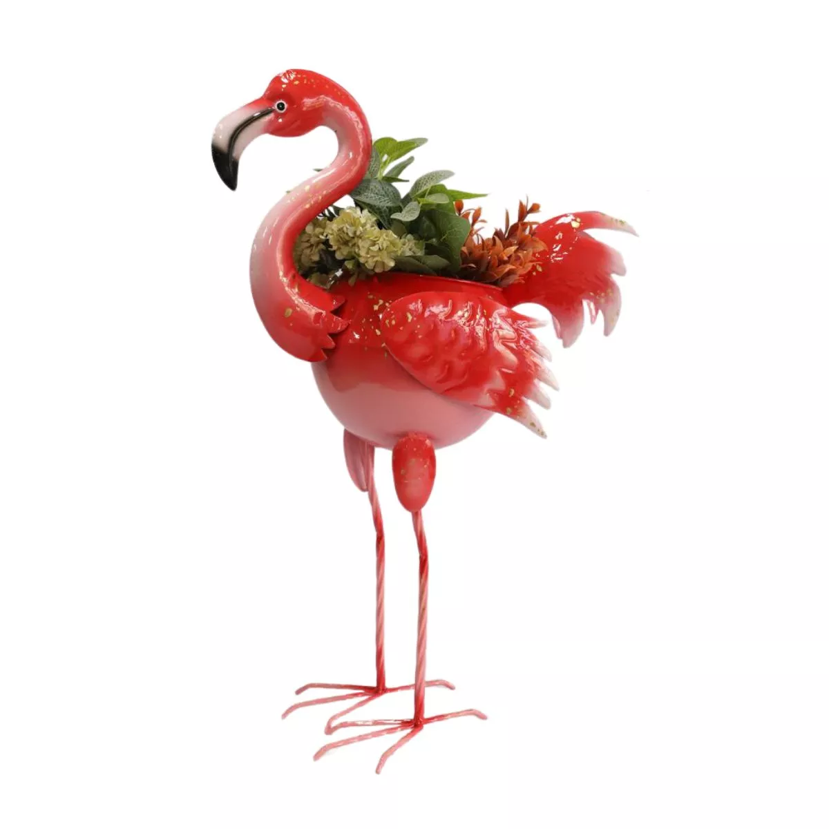 Ghiveci decorativ din metal vopsit Flamingo 1