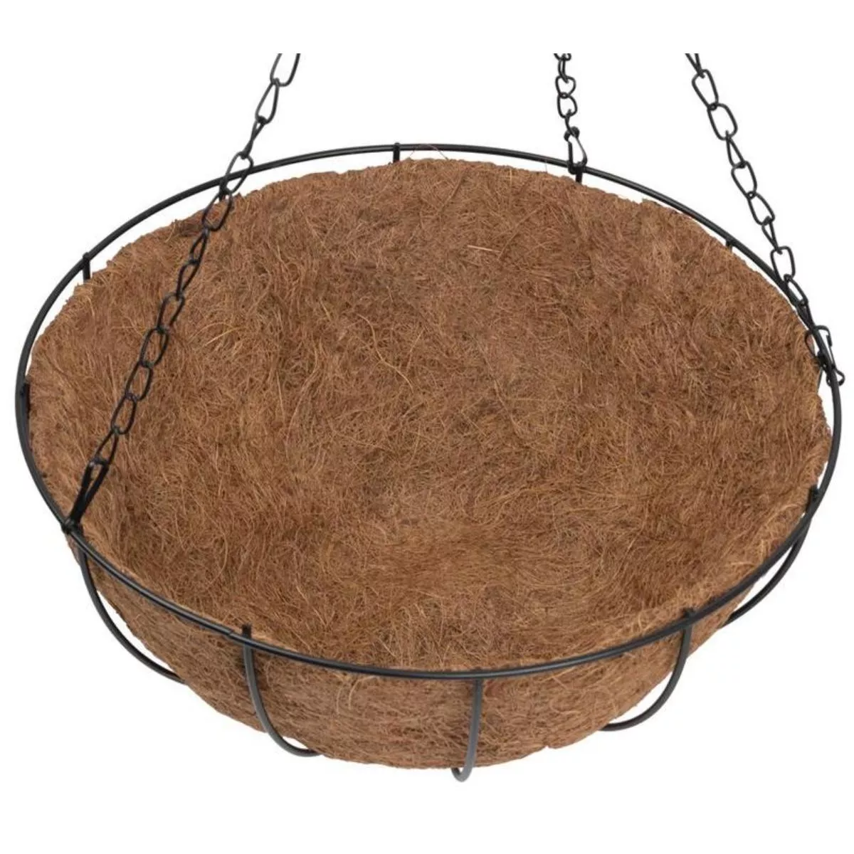 Ghiveci suspendat cu lant din fibra de nuca de cocos 30 cm 2