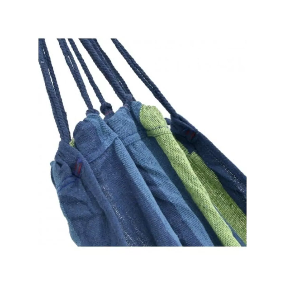 Hamac textil albastru cu verde 200x100 3