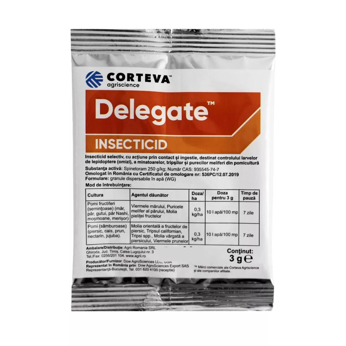 Insecticid Delegate, 3 grame 1