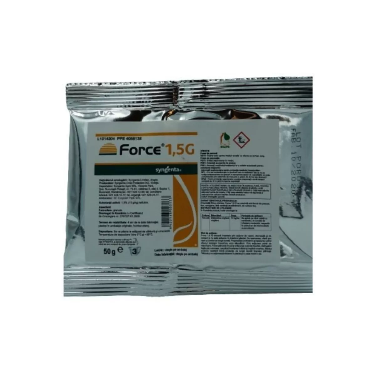 Insecticid de baza in combaterea daunatorilor din sol Force 1.5 G, 50 grame 1
