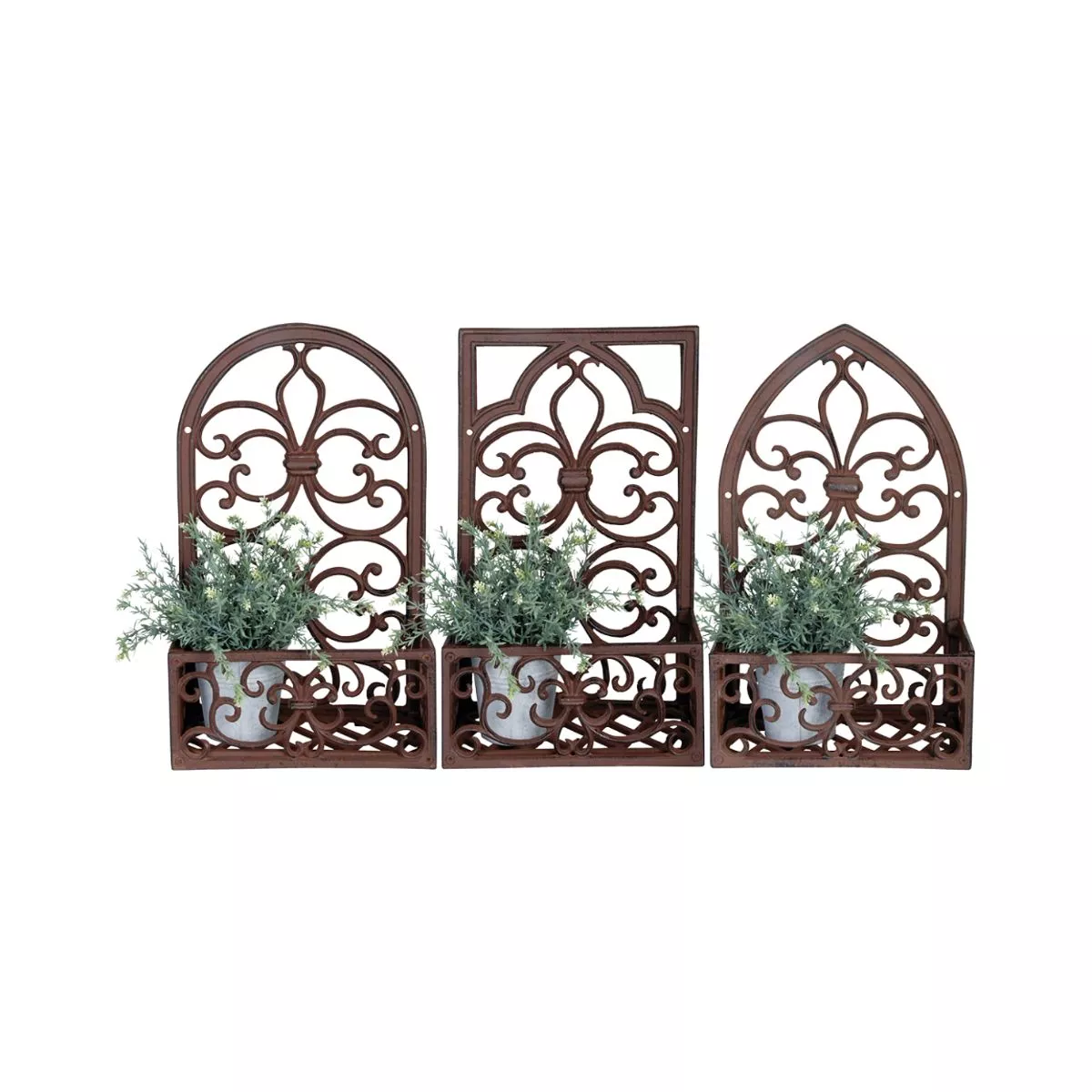 Jardiniera ruginie din oțel turnat Window Rectangular Esschert Design 2