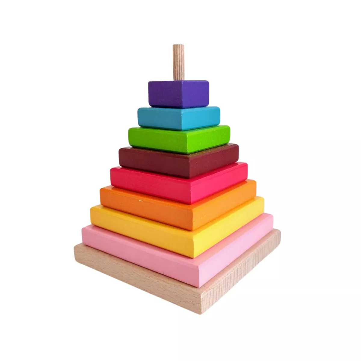 Joc - Piramida curcubeu din lemn, AC 1025 3