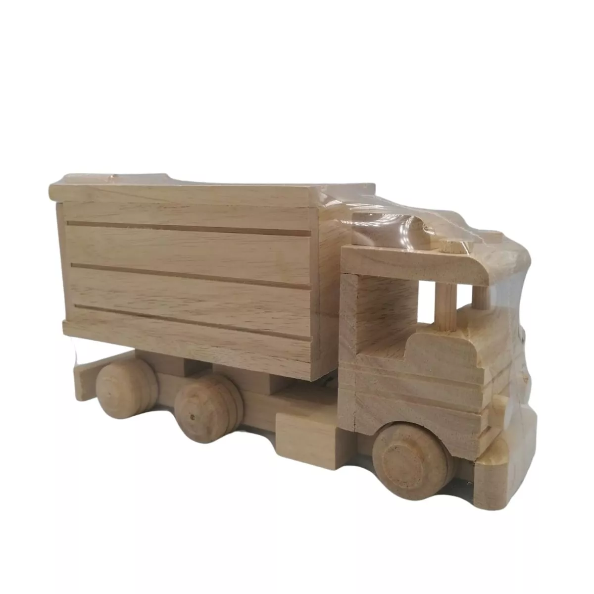 Jucarie camion din lemn natur 1