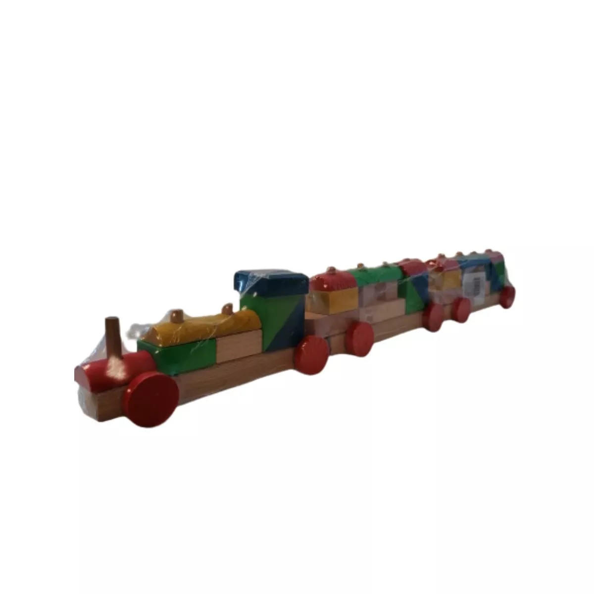 Jucarie tren din lemn colorat 1