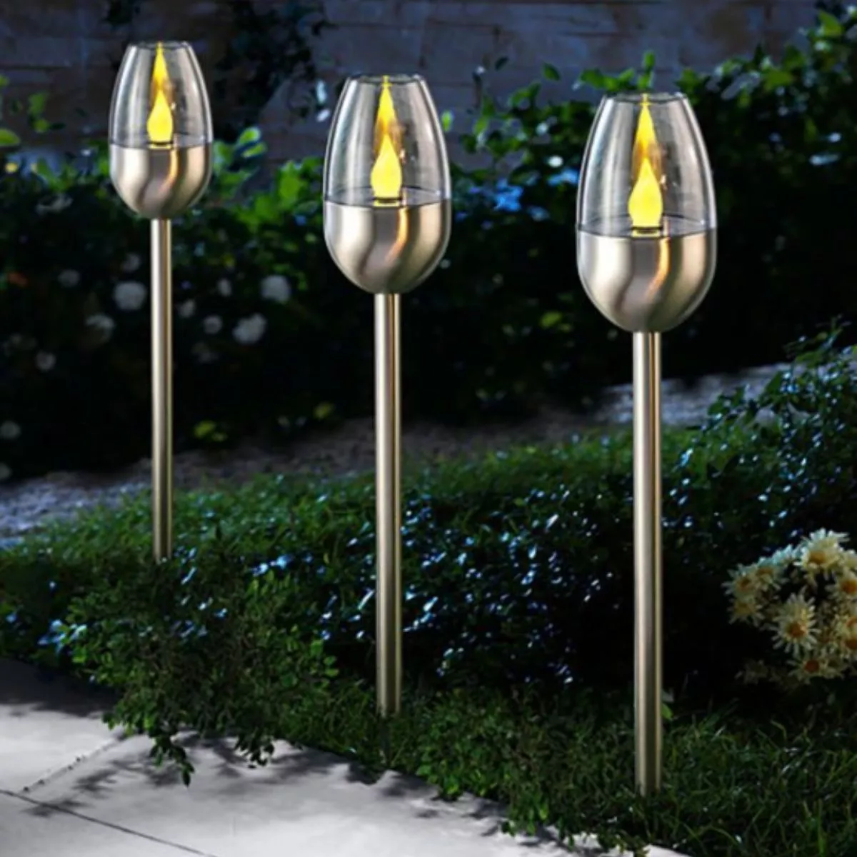 Lampă solară tip lumânare  Adria Strend Pro, 1 LED, oțel inoxidabil, 6x28 cm 4