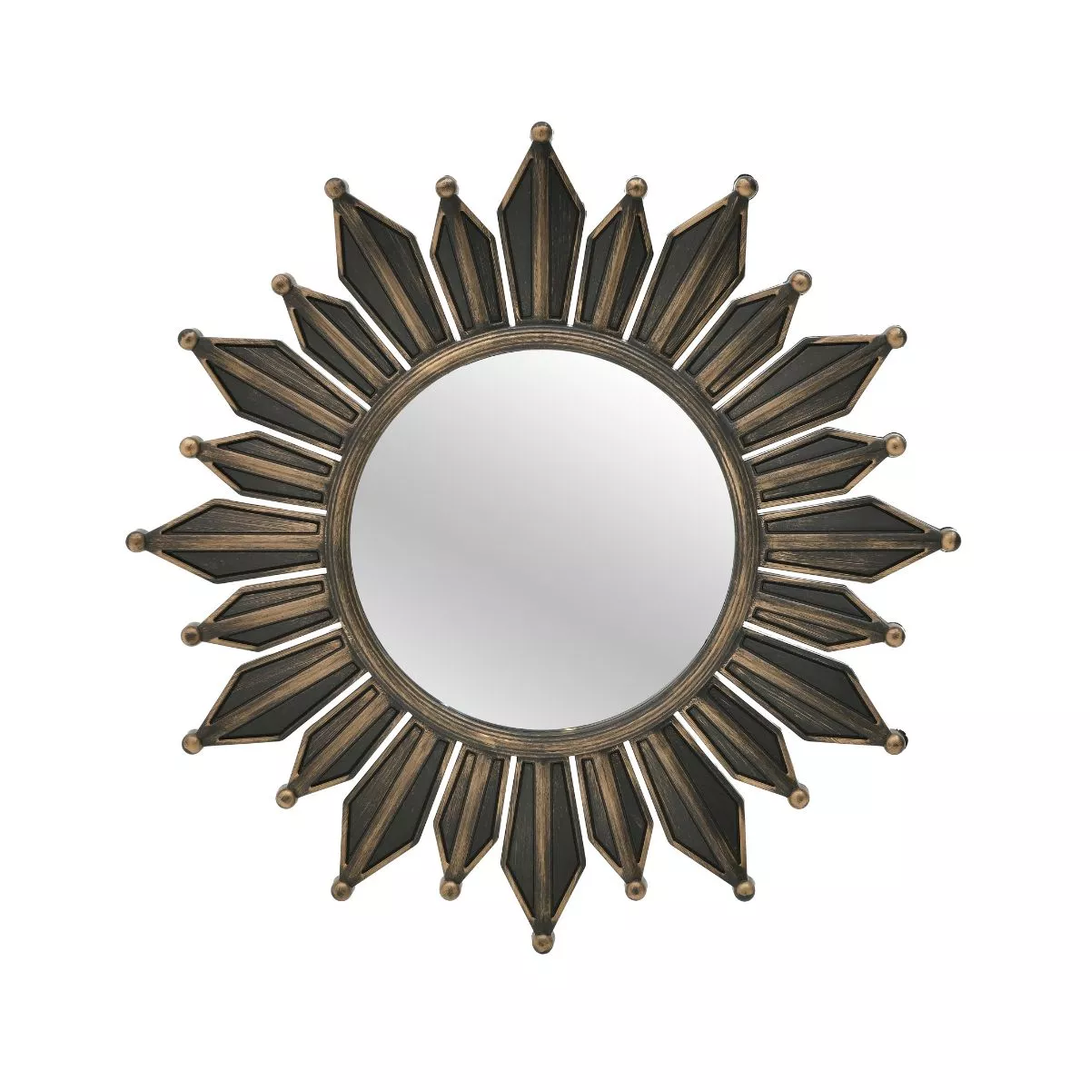 Oglinda auriu antichizat/negru Φ60 cm Inart 1