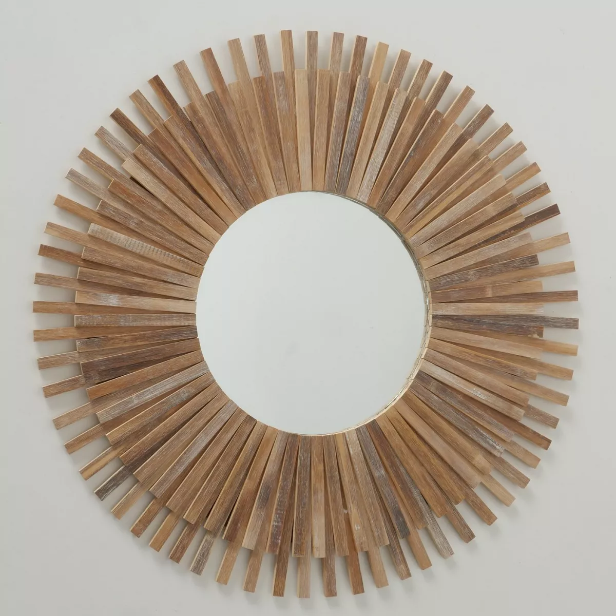 Oglinda de perete, bej, din lemn, diametru 75 cm, Akira Boltze 5