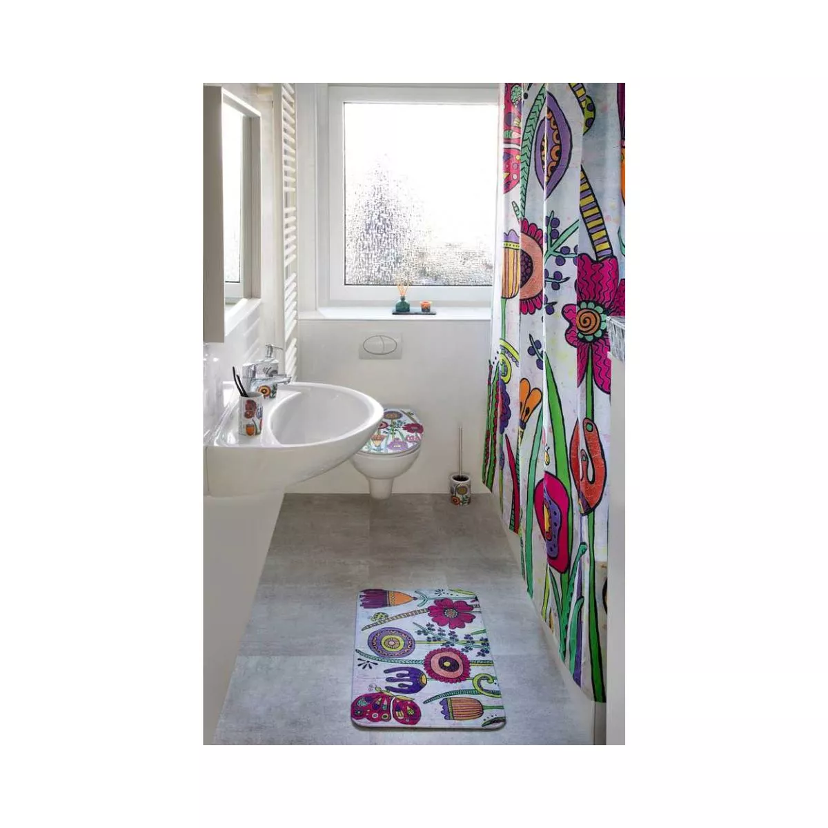 Perie de toaleta multicolora din ceramica Full Bloom Rollin Art Wenko 6