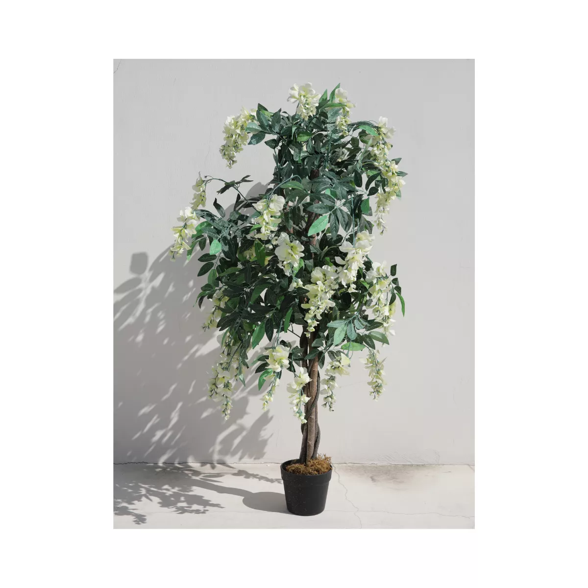 Planta artificiala 120 cm Wisteria alb 2