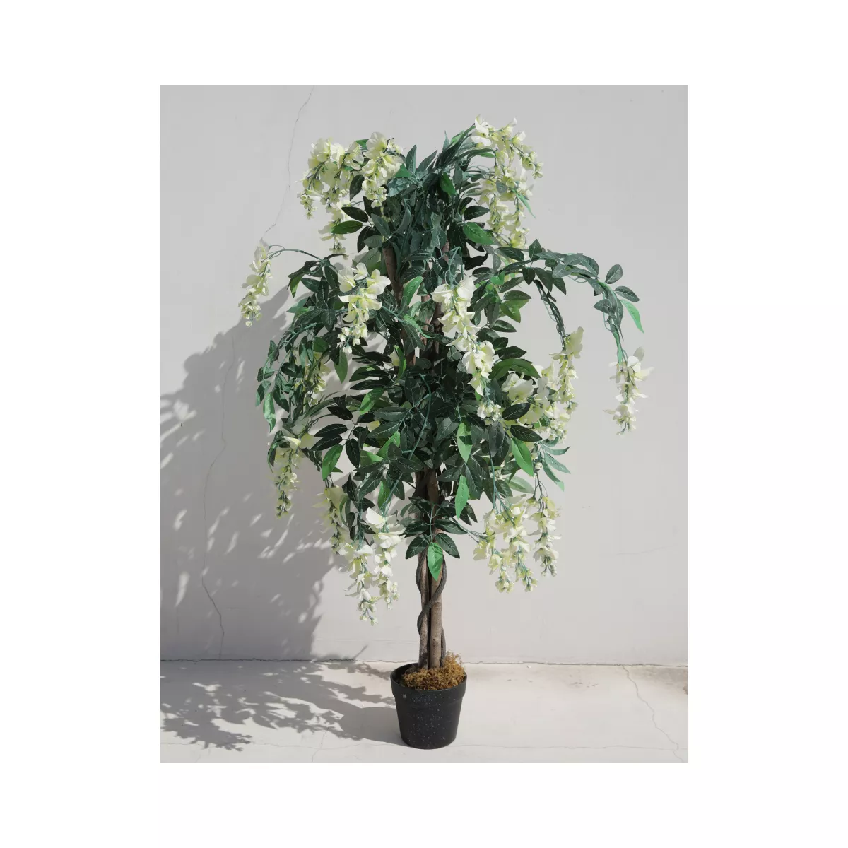 Planta artificiala 120 cm Wisteria alb 3