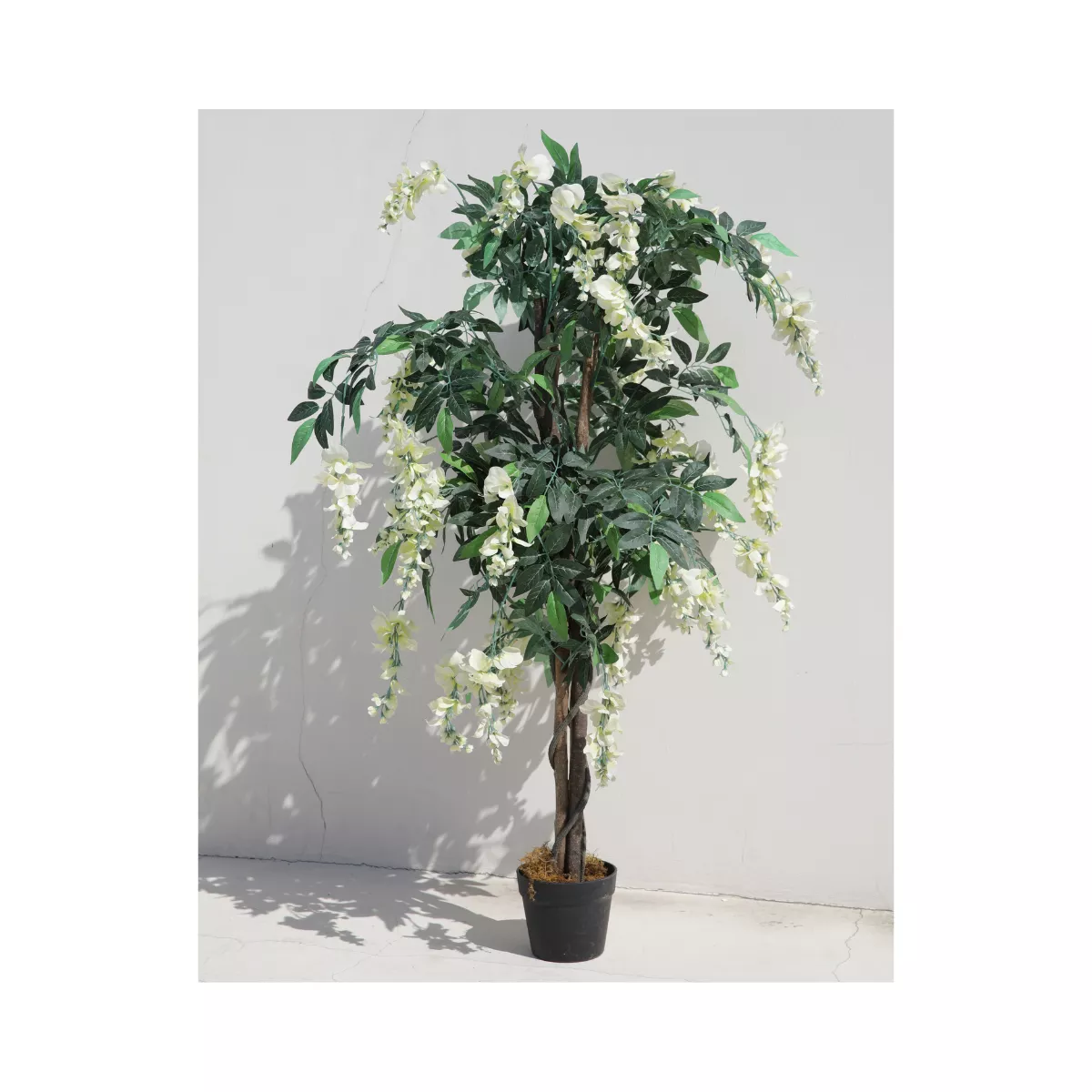 Planta artificiala 120 cm Wisteria alb 6