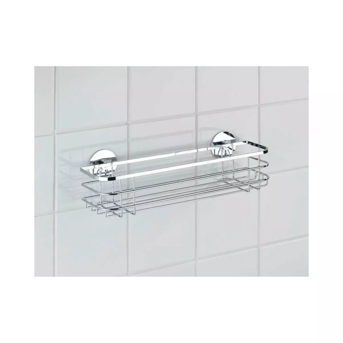 Polita argintie din inox pentru accesorii de baie 38 x 11 x 10,5 cm Maxi Wenko 5