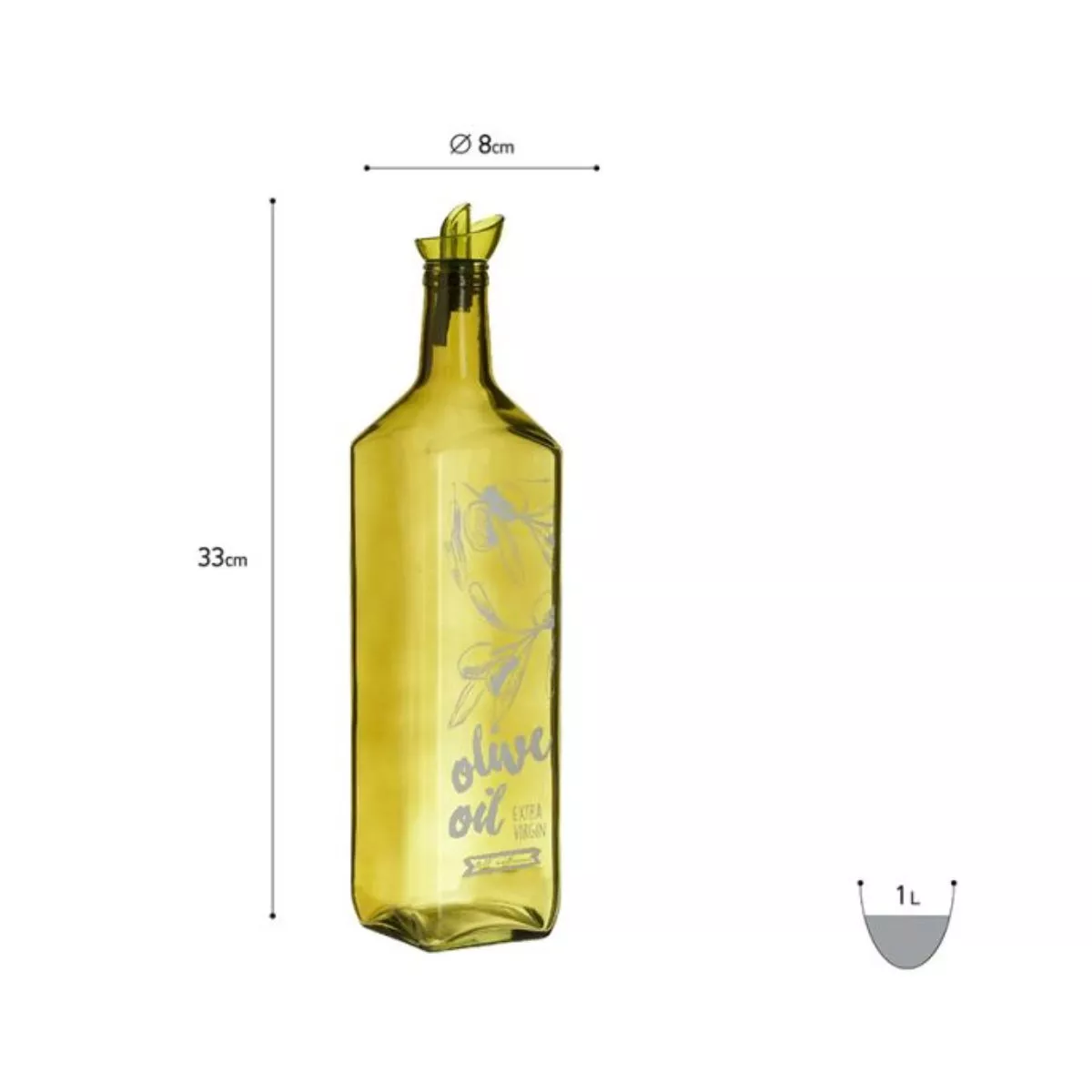 Recipient din sticla 1 litru pentru ulei / otet Inart 2