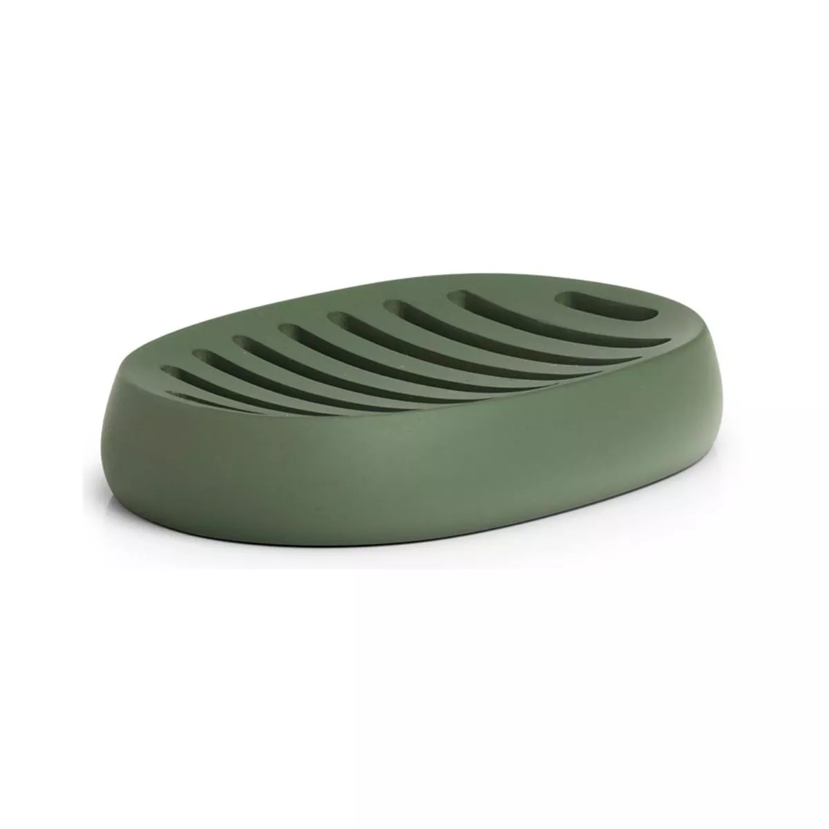 Savoniera verde, din polirasina, 13 cm, Soap Dish Modern Zeller 1