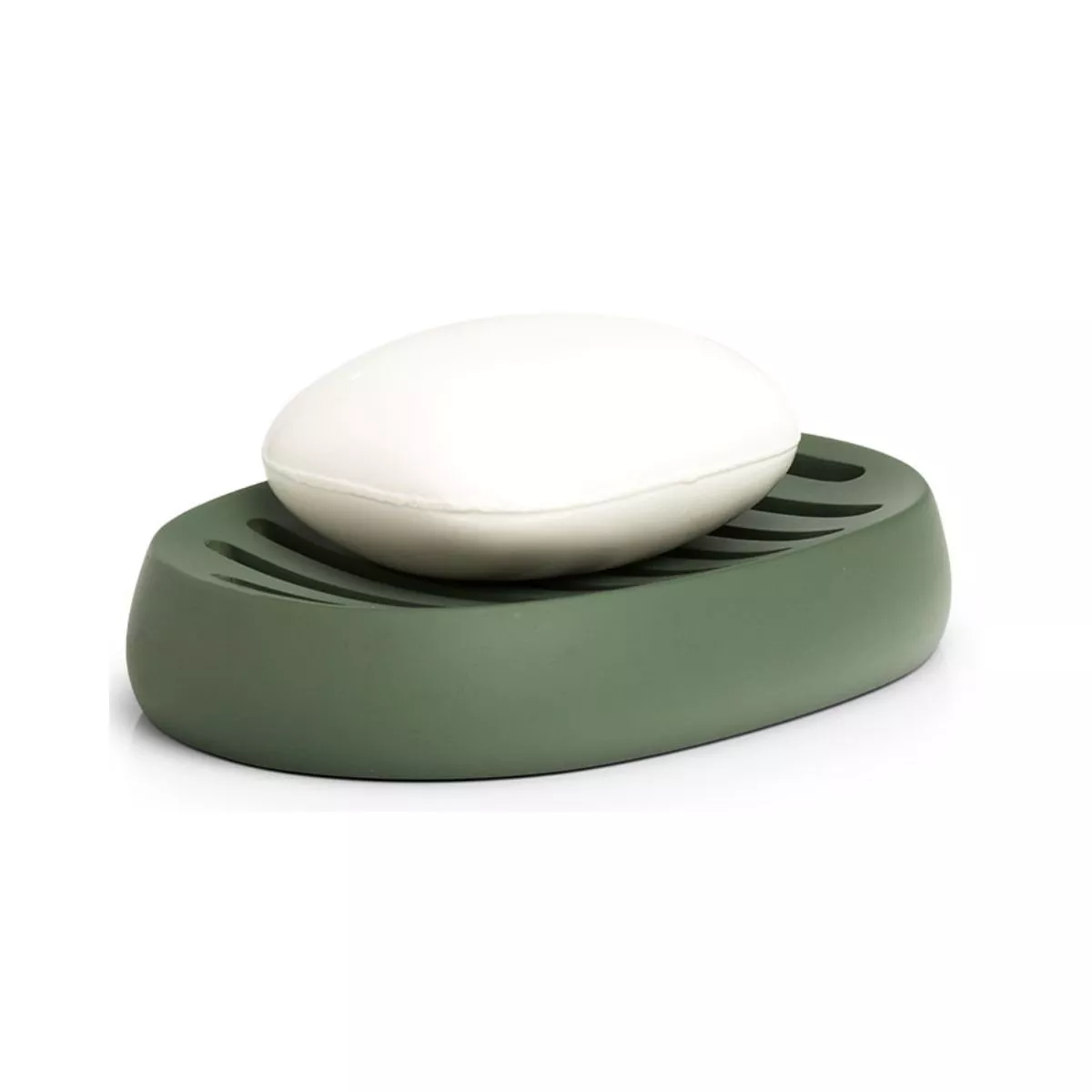 Savoniera verde, din polirasina, 13 cm, Soap Dish Modern Zeller 2