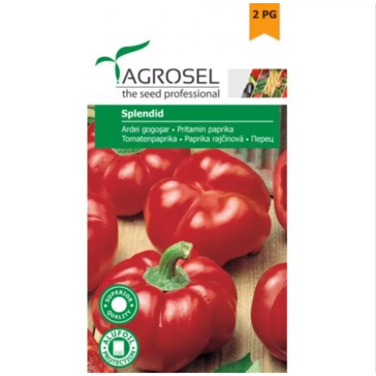 Seminte Ardei gogosar Splendid Agrosel 0.6 g 1