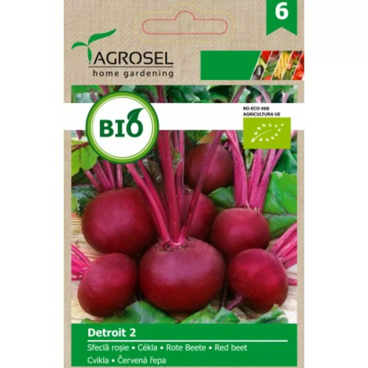 Seminte bio Sfecla rosie Detroit 2 ECO Agrosel 3 g 1