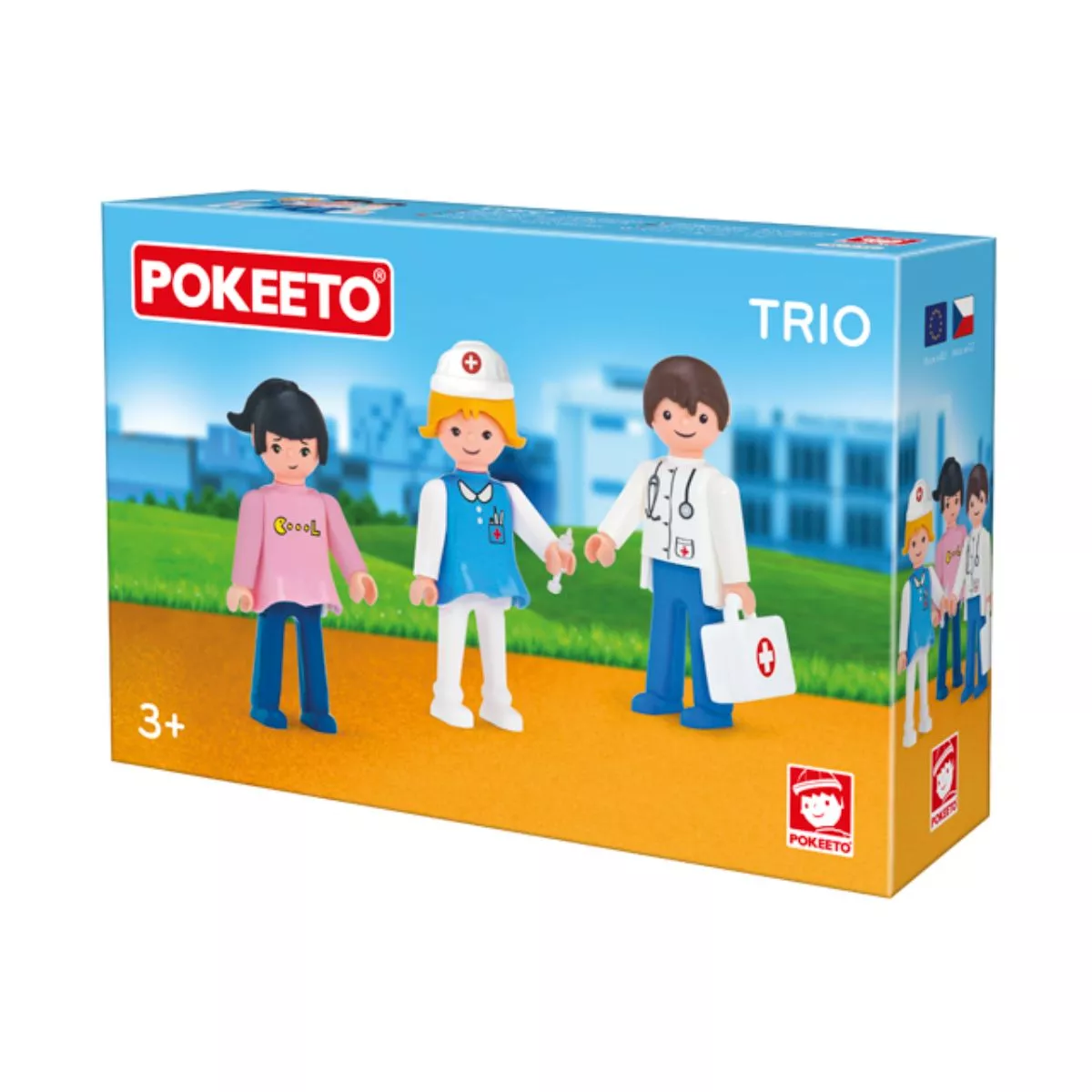 Set de 3 figurine cu accesorii echipa medicala Pokeeto 1