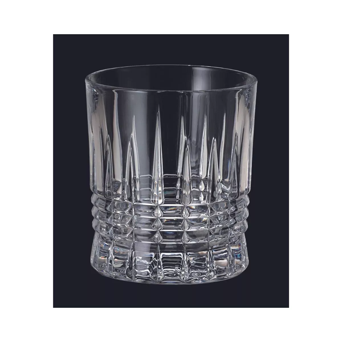 Set de 6 pahare pentru whisky, transparent, din cristal de Bohemia, 350 ml, Bohemia Whisky Coll. Pinna 1