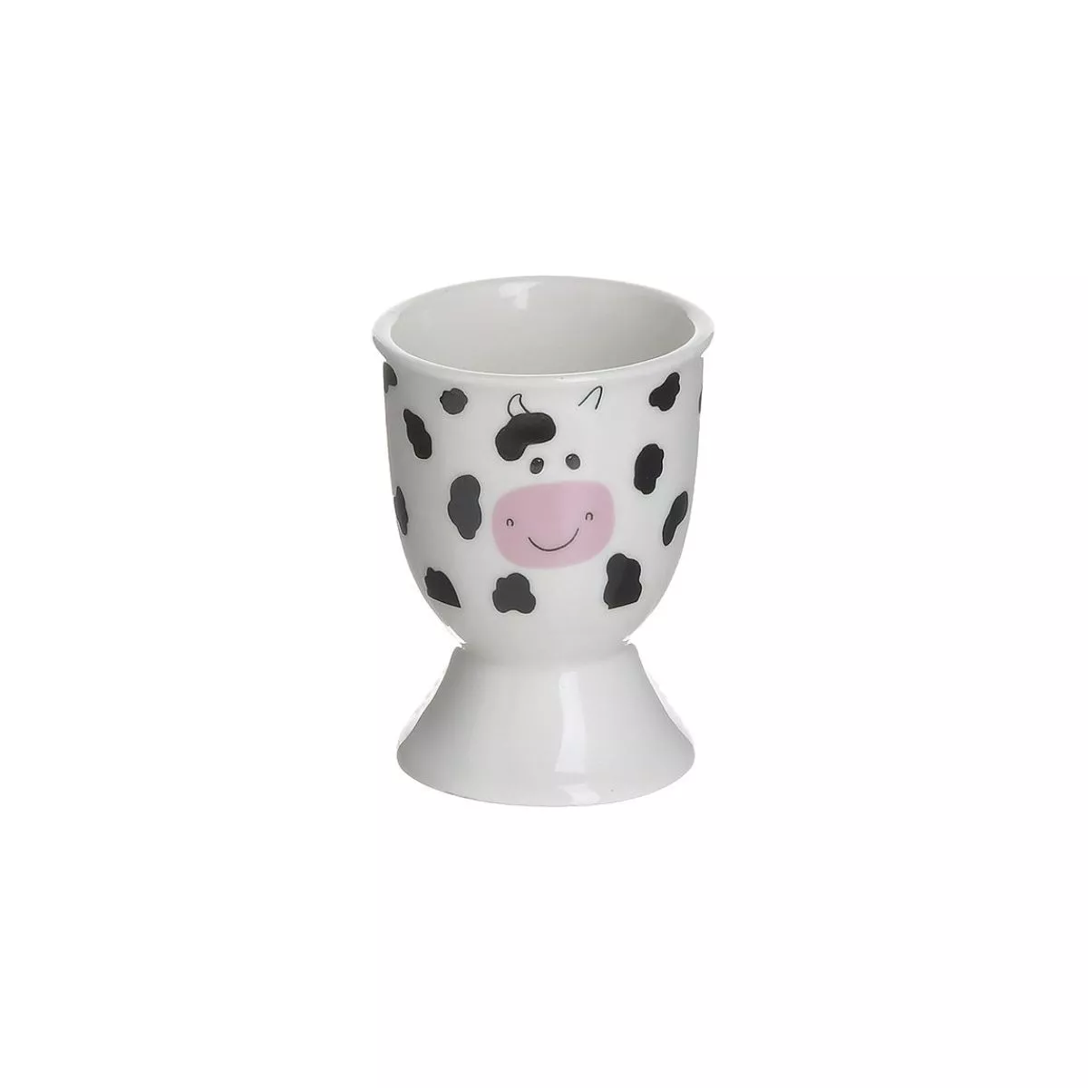 Set de masa pentru copii 4 piese roz / alb / negru din portelan Cow Inart 5