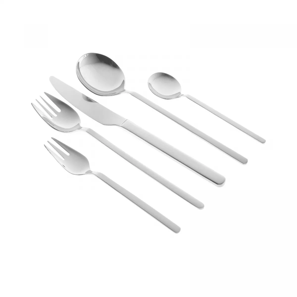 Set de tacamuri premium cu 30 de piese, din inox, argintiu 1