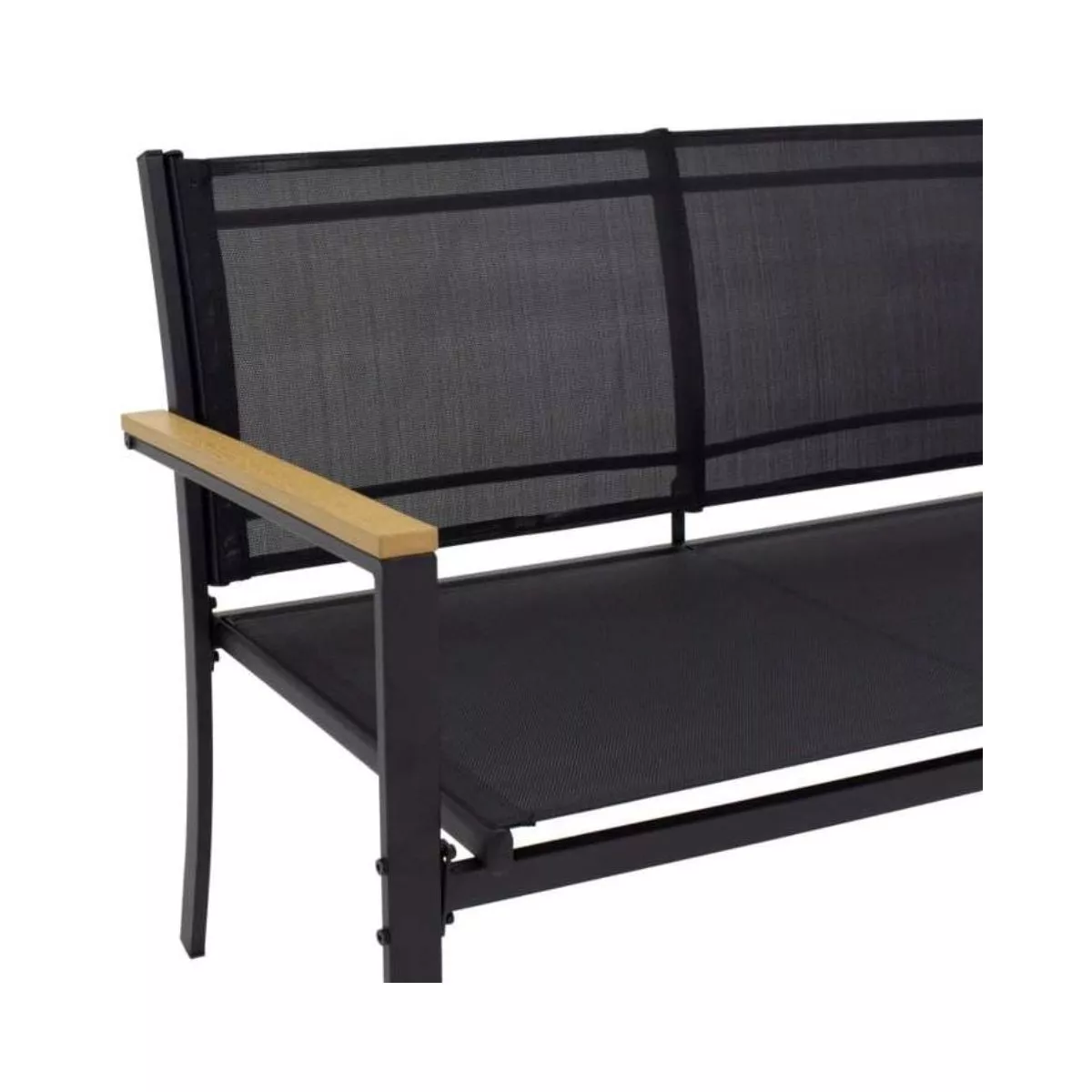 Set mobilier terasa/ gradina cu masa, canapea si scaune negru 9