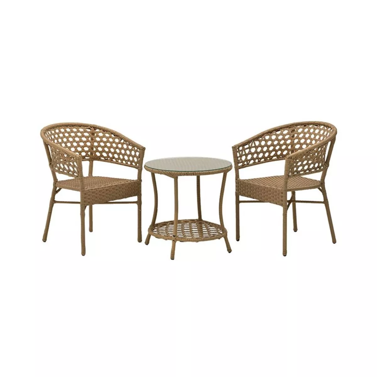 Set mobilier terasa/ gradina imitatie ratan - masa si 2 scaune 1