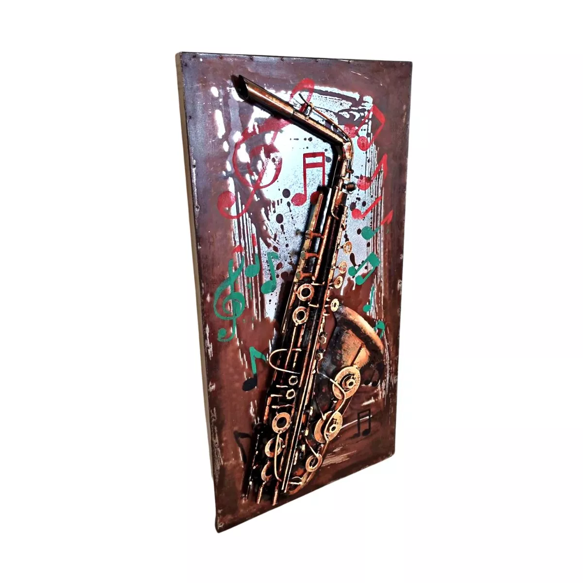 Tablou de metal 3D, model Saxofon, 40x80 cm 4