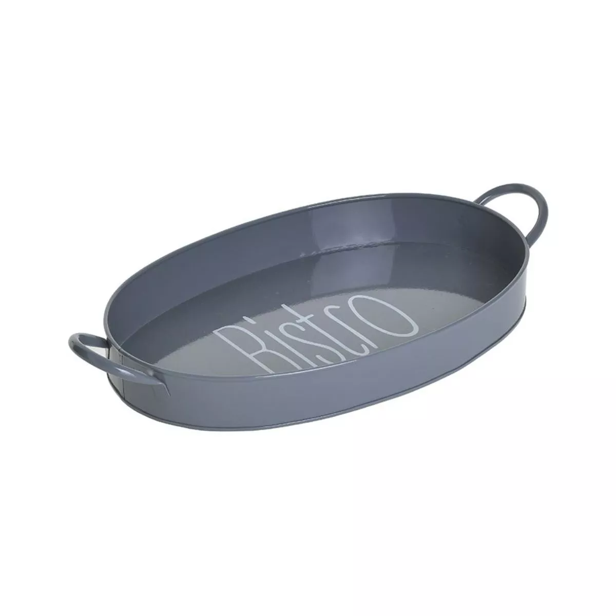 Tava de servire gri metalica 39 cm Inart 1