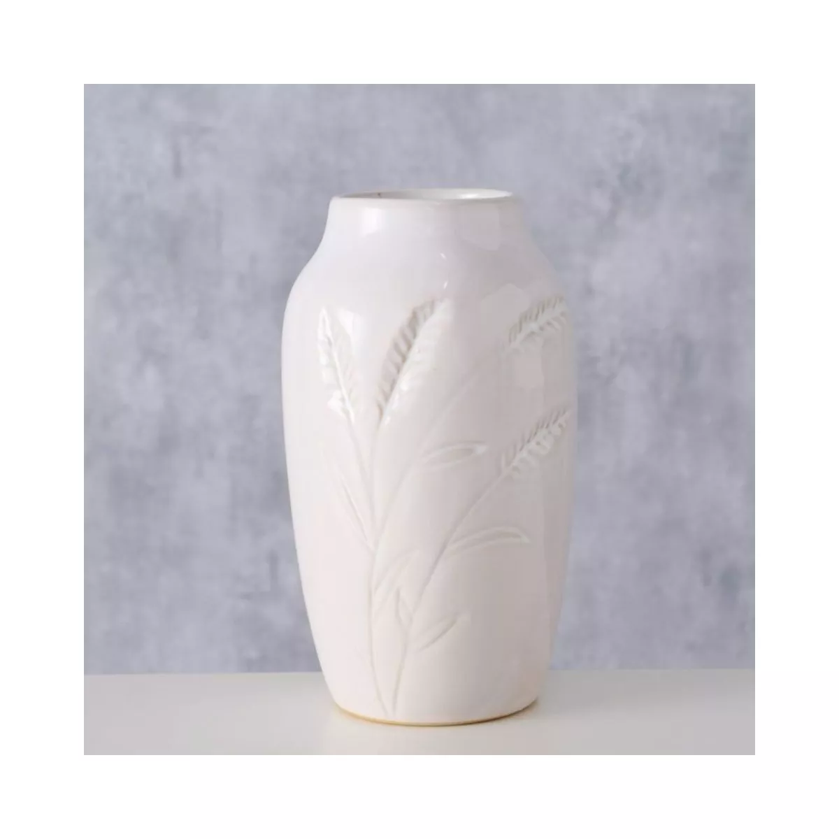 Vaza alba din ceramica 15 cm Jenna design spic Boltze 3