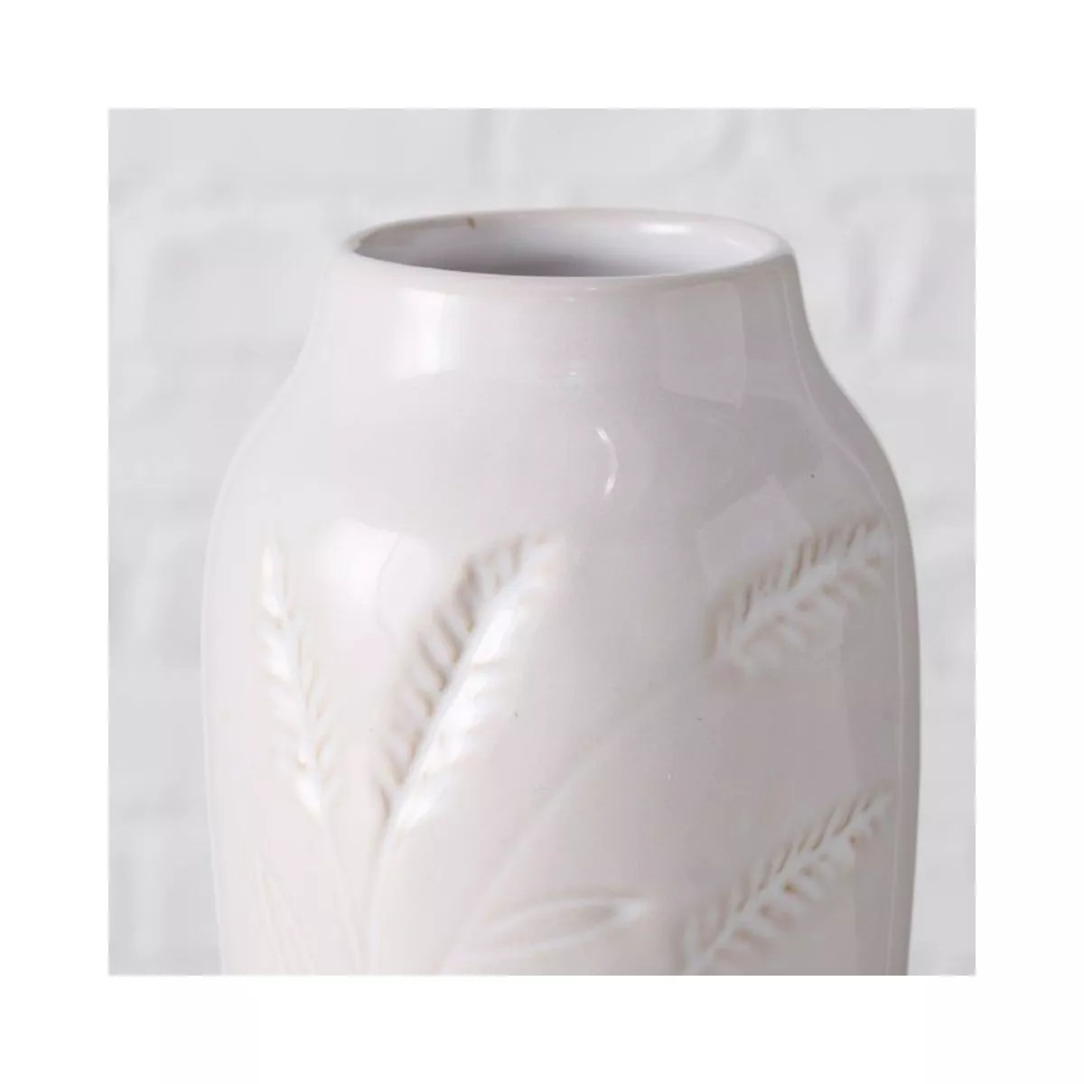 Vaza alba din ceramica 15 cm Jenna design spic Boltze 4