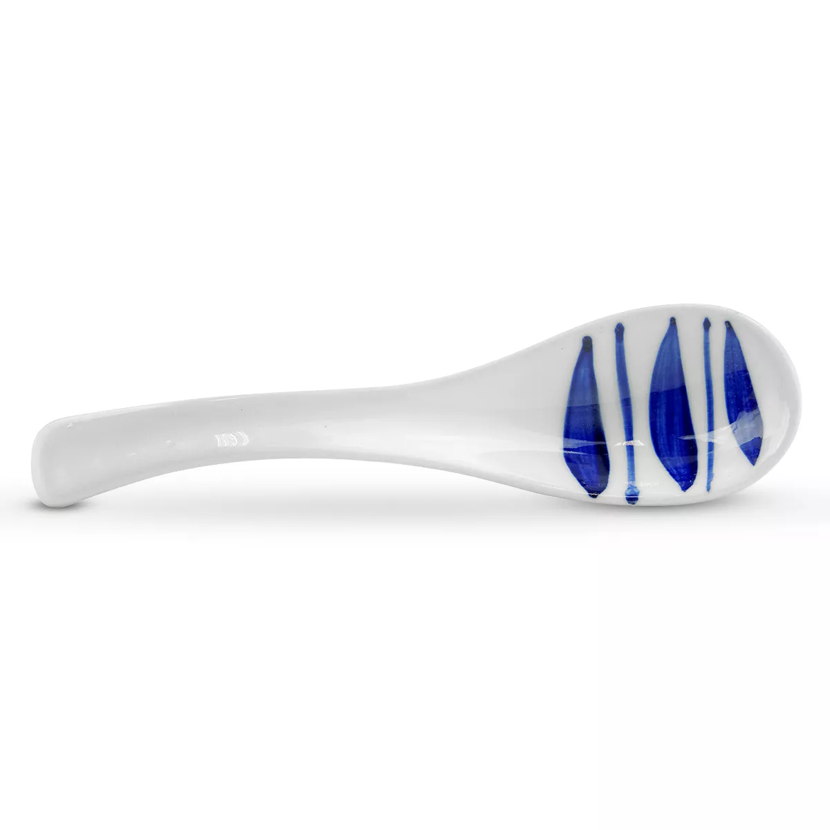 Lingura ceramica (model alb/albastru) 14.2cm GT, [],asianfood.ro