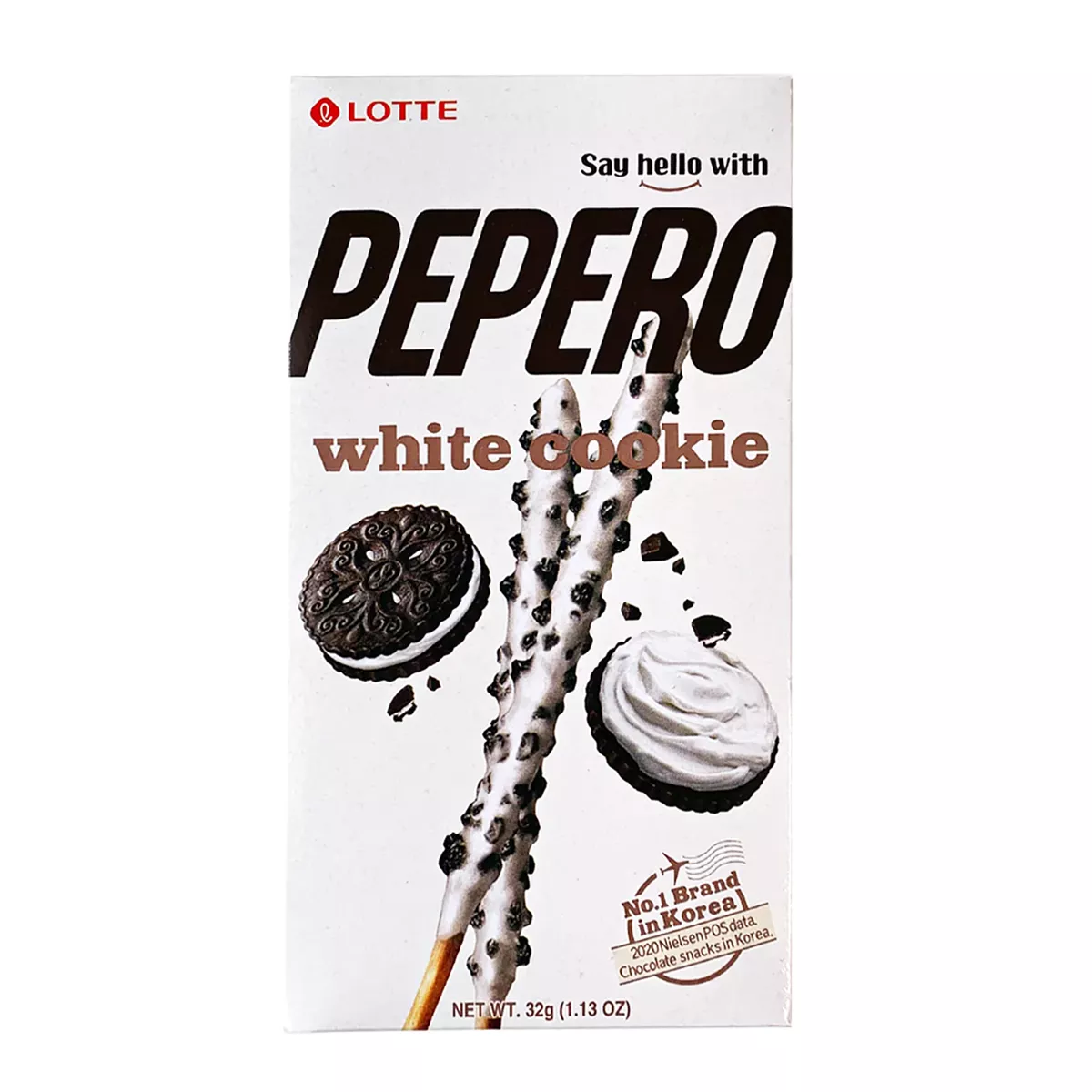 White Cookie Pepero LOTTE 32g, [],asianfood.ro