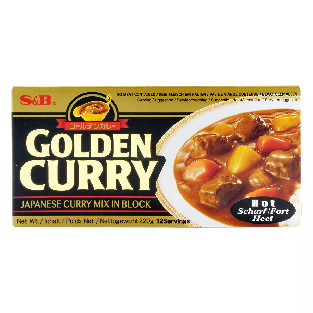 S&B Golden Curry Hot 220g, [],asianfood.ro