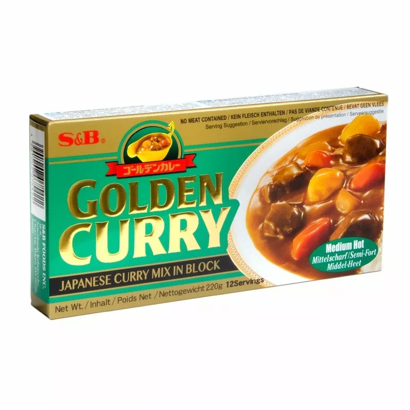S&B Golden curry medium hot 220g, [],asianfood.ro