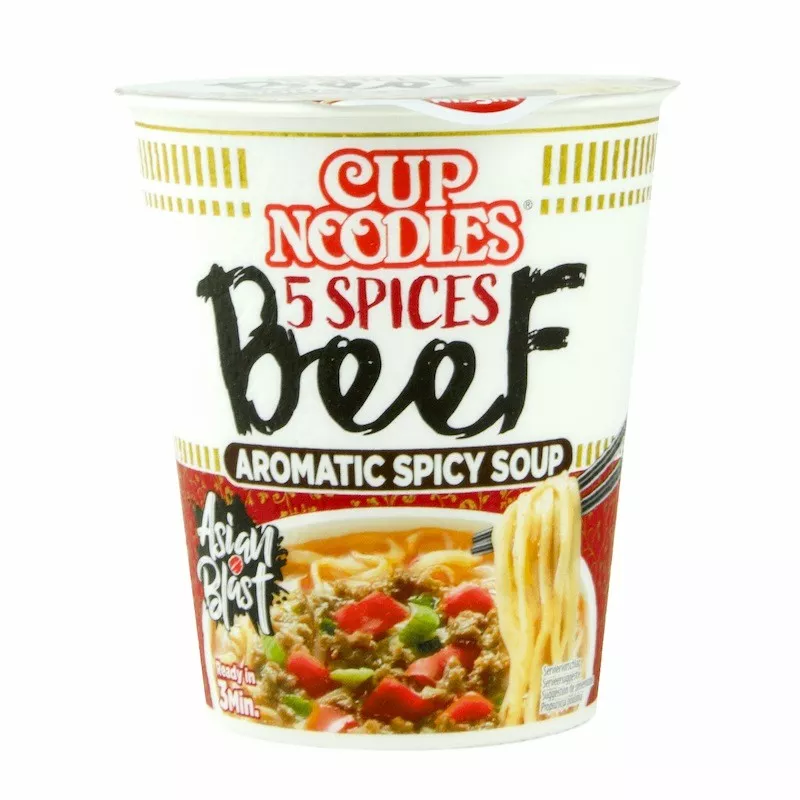 Supa instant 5 Spices Beef NISSIN CUP 64g, [],asianfood.ro
