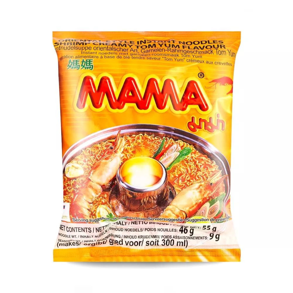 Supa instant tom yum de creveti (creamy) MAMA 55g, [],asianfood.ro
