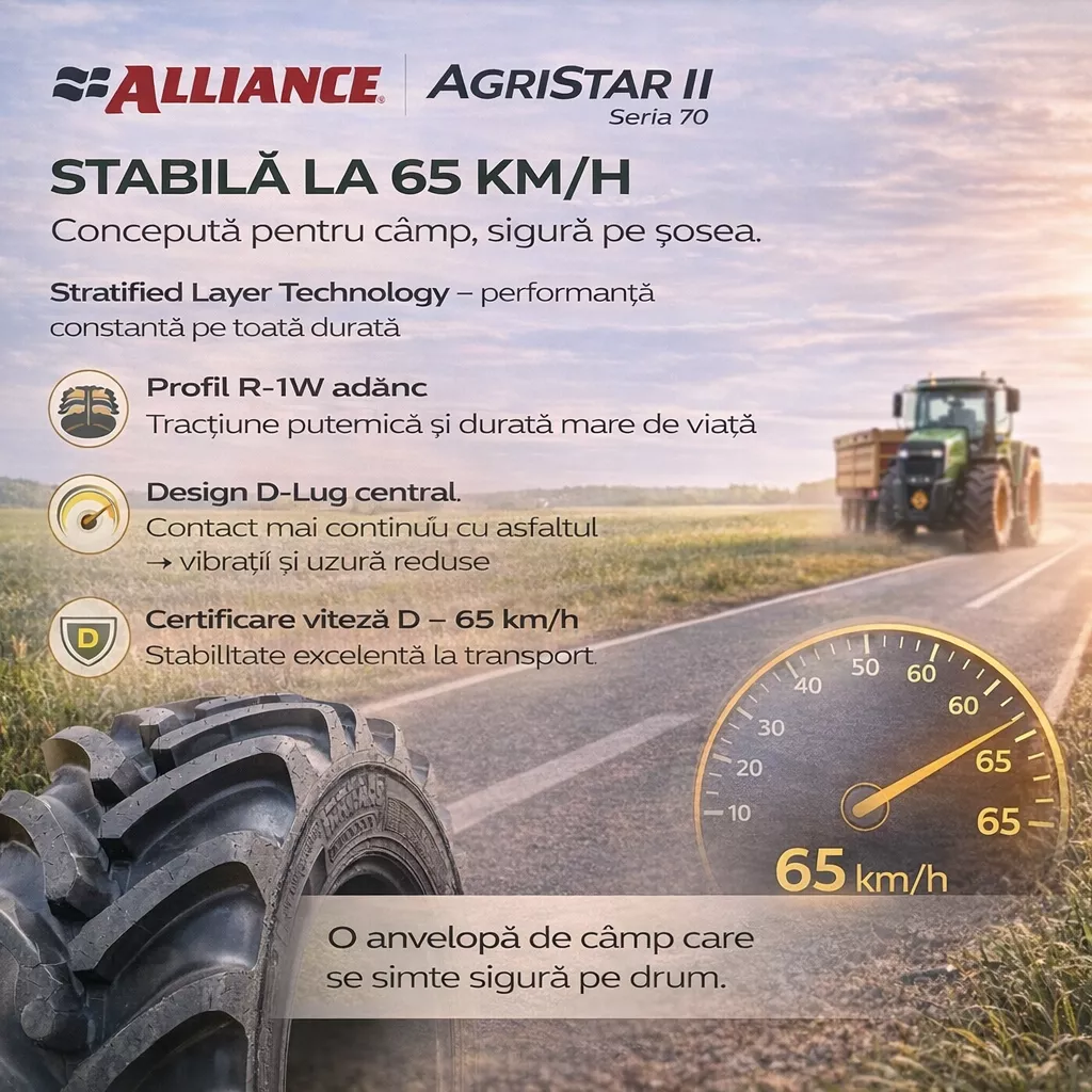 ANVELOPE AGRICOLE 440/65R24 135D/138A8 ALLIANCE 465 AGRISTAR 2 TL           