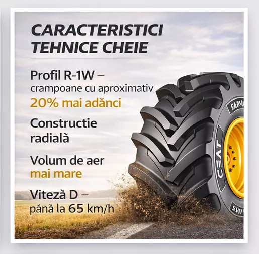 Anvelope agricole 480/70R28 151A8/151B CEAT FARMAX R70 TL   