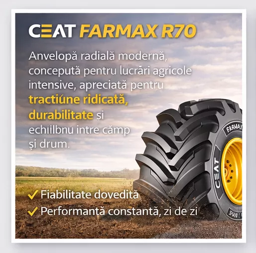 Anvelope agricole 480/70R28 151A8/151B CEAT FARMAX R70 TL   