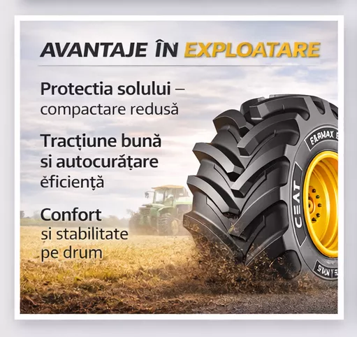 Anvelope agricole 480/70R28 151A8/151B CEAT FARMAX R70 TL   