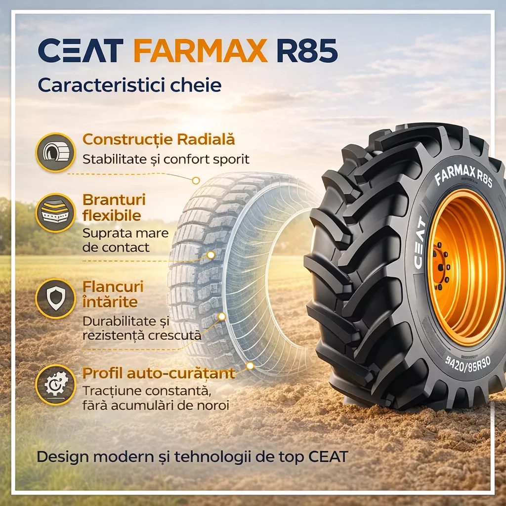 Anvelope agricole 520/85R46 158A8/158B CEAT FARMAX R85 TL       